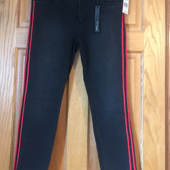 NWT Blue Stella Stripe Crop Skinny Jeans by STS - Picture 3 of 8